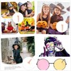 JinYu Suitable for Glasses Pink Yellow Lenses Prop Costume Long