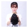 Generic Peluca De Pelo Rizado Corto Negro Natural, Cola De