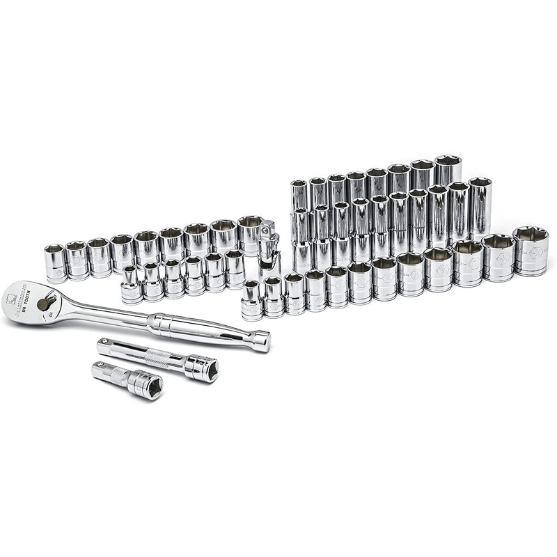 GEARWRENCH 49 Pc. 1/2" Drive 6 Pt. Socket Set, Standard/Deep,