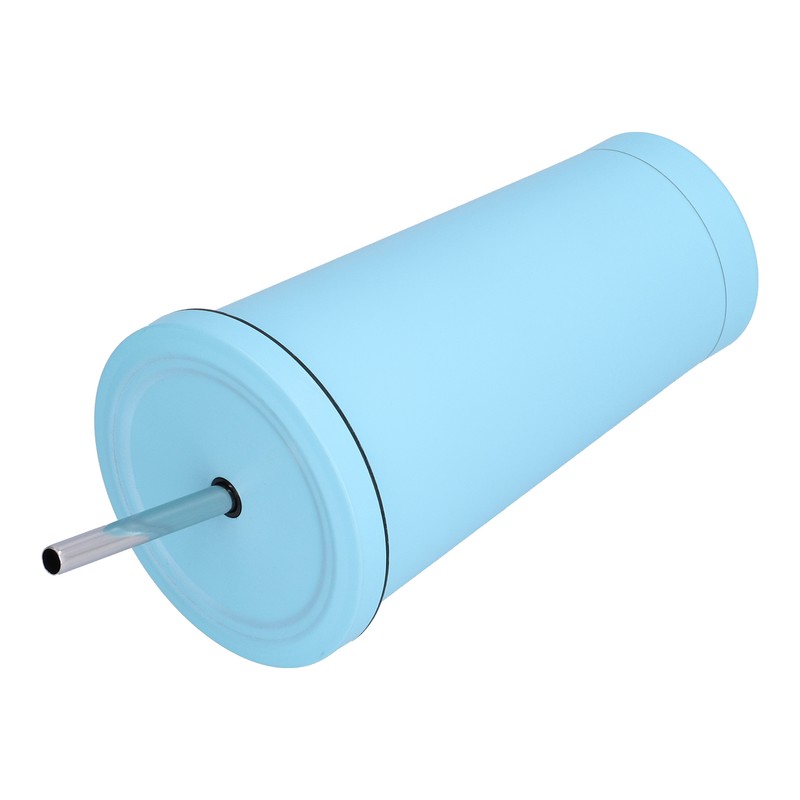 500ML Small Vacuum Coffee Cup Iced Coffee Bottle with Straw
