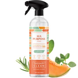 Therapy Clean All Purpose Cleaning Spray - Fresh Herbs & Melon 24 fl. oz - 100% Natural Scent, Kitchen Surface Counter, Surface Cleaner, Non Toxic All Purpose Cleaner Spray