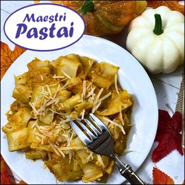 Maestri Pastai, Gourmet Calamari Italian Pasta (Italian Calamarata Pasta) (Pack of 3), Special "Series 42", Premium Quality Imported from Mercato San Severino, Italy, 17.66 oz (1.1 lbs) (each)