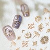 Gold Nail Stickers 5D Embossed Star Moon Nail Supplies 3D