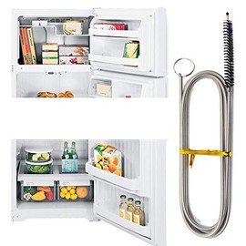 KongLyle Long Flexible Fridge Brush, 61 Inch Nylon Stainless Steel Cleaning Brush for Fridge Drain, Car Sunroof Drain Pipe, Other Long Hoses