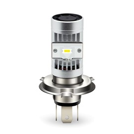 SOFOC-H4 P43T LED Motorcycle/Car Headlight Bulb 15W 5000LM 6V-24V Non-Polarity CSP 2SMD Dual Beam Design White High Performance Built-in Cooling Fan 1Pcs