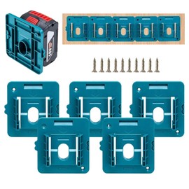 SSEHCWAN 5 Pack Battery Holder for Makita 18V Battery Mounts Dock Holder Fit for BL1860 BL1850 BL1840 BL1830 Battery with 10 Screws not Include Battery