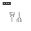 sourcing map Knurled Thumb Screws, M4x10mm Brass Shoulder Bolts Grip