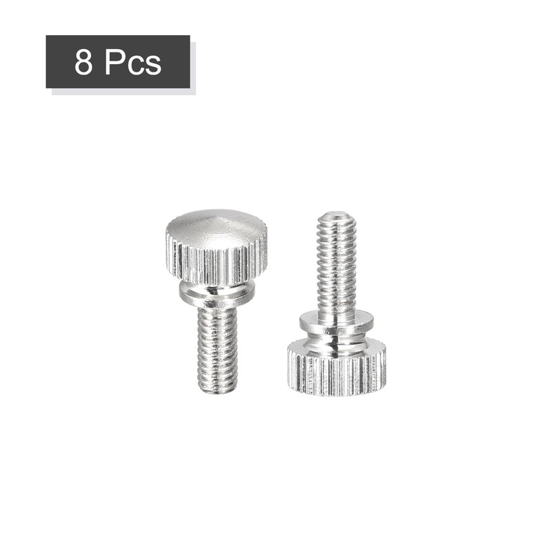 sourcing map Knurled Thumb Screws, M4x10mm Brass Shoulder Bolts Grip