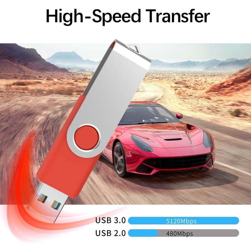 TOPESEL 5 Pack 16GB USB 3.0 Flash Drive Memory Stick