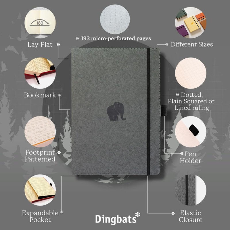 Dingbats* - Wildlife Plain Extra Large A4 Notebook - PU