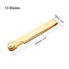 sourcing map Metric Thickness Feeler Gauge 0.05-1mm 13 Pieces Brass