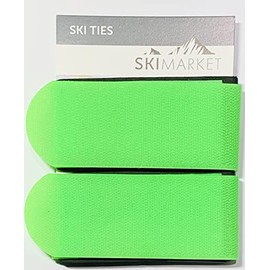SkiMarket Ski Ties - Jumbo Pair Of Ski Ties 7 Amazing Colours (Green)
