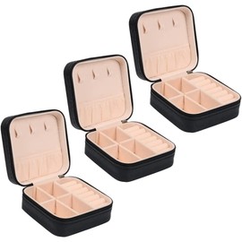 JARAGAR Small Jewellery Box, Portable Travel Jewellery Box Organiser, Leather Mini Travel Jewellery Box for Rings, Earrings, Necklace, Bracelets, Jewellery Gift for Women and Girls