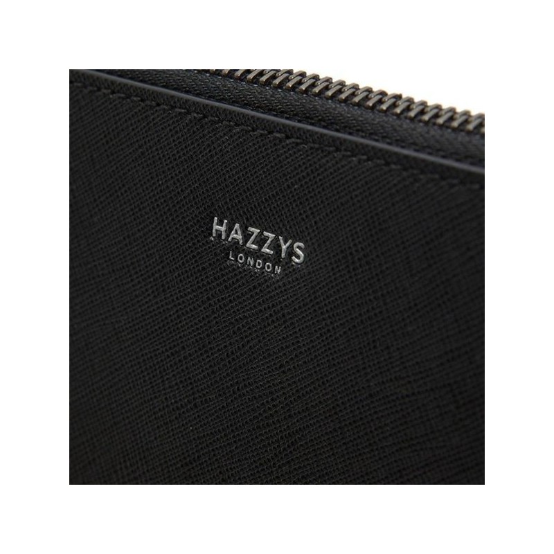 Hazzys (대구신세계)25FWTD케빈 블랙 소가죽 지퍼형 클러치백 HJHO5F625BK Daegu Shinsegae 25FW