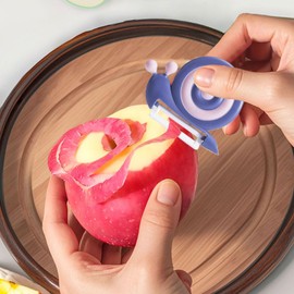 Potato Peeler Hand | Snail-Shaped Manual Food Peeler - Ceramic Fruit Shredder with Non-Slip Handle Kitchen Gadgets for Peeling Commercial Cooking Outdoor Camping Picnics Salad Making Kids