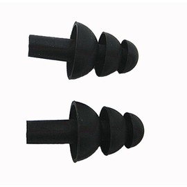 6PAIRS Soft Silicone Earplus Swimmers Flexible Ear Plugs for Swimming Sleeping with Earplug Case (Black)