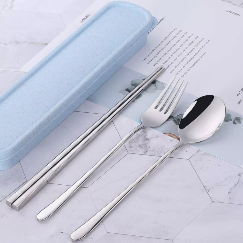 DOBUYOO Do Buy 3 PCS Outdoor Flatware Set Fork Spoon