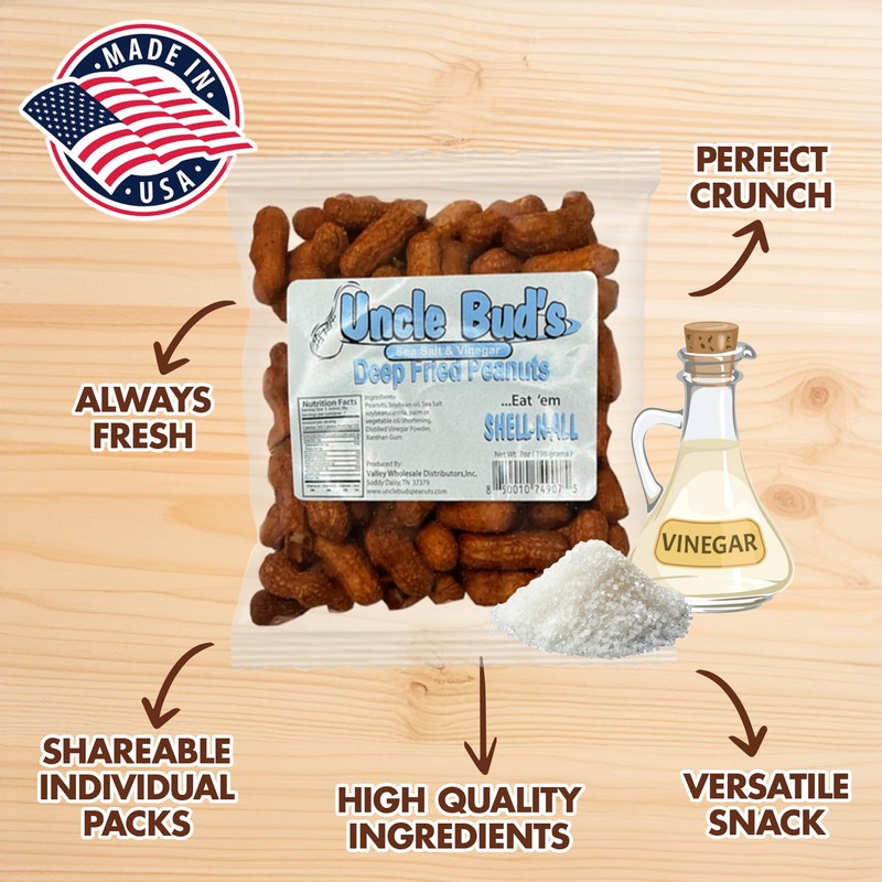 Uncle Bud's Deep Fried Peanuts In Shell (2-Pack) | Salt