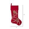 Vickerman 21" Red Beaded Ornament Velvet Christmas Stocking