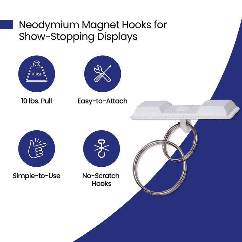 TCDesignerProducts Super ClikMagnet Ceiling Hooks - Strong Magnets to Hang