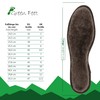 Real Warm Lambskin Insole, Brown, Cork or Texon, Made in