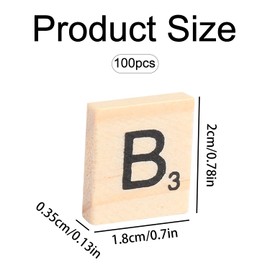 Luckious 100 PCS Wooden Alphabet Blocks – DIY English Letter Tiles for Word Building,Educational Decor for Kids,Ideal for Early Learning,Wall Decorations