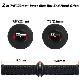 Surpassme 7/8' 22mm ATV Grips for 4 Wheeler Thumb Throttles, Rubber Handlebar Grips