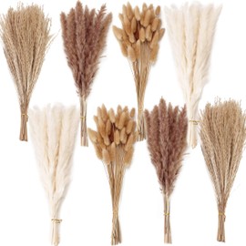 200PCS Dried Flower Bouquet – Pampas Grass, Floral Decor for Home, Wedding, and Boho Style | Perfect for Vases, Fall, Spring, Summer, and Winter Arrangements