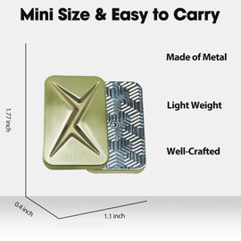 JUDIXY Lightning Infinite Fidget Slider Metal Magnetic Haptic Fidget Toys for Adults Anxiety/ADHD/Stress Relief (Champagne Gold)