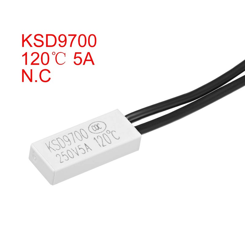 uxcell Normally Close Temperature Switch, 120℃ N.C 5A Thermal Switch