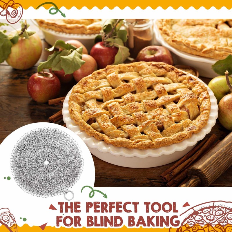 Patelai 2 Pcs Stainless Steel Pie Weights for Baking Universal