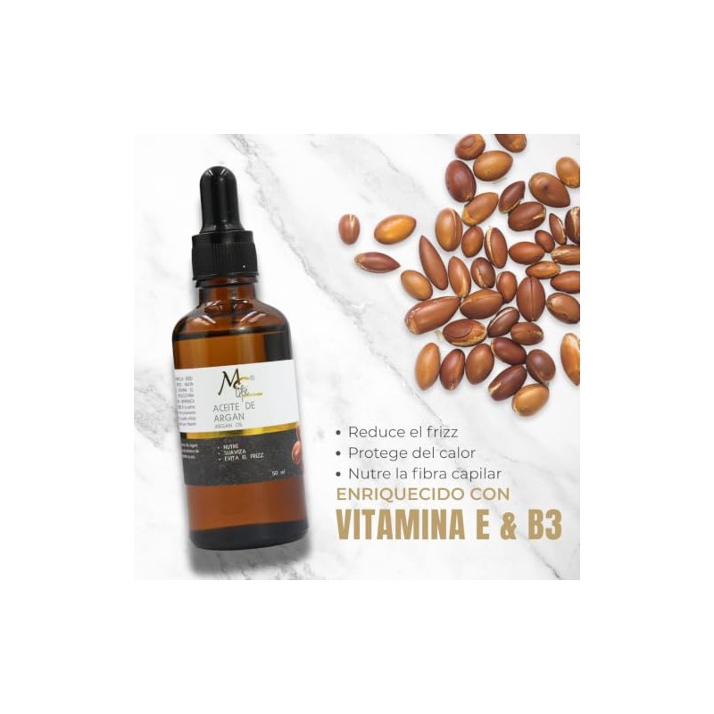 Aceite de Argn 50ml, Controla Frizz, Nutre Cabello. Mc Life