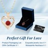 Bouzaak Moissanite Necklace for Women Heart Pendant S925 Sterling Silver
