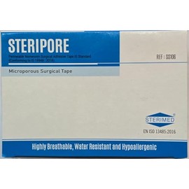 Steripro Micropore Surgical Tape nonwoven12.5 mm x 9.1 YD 24 Rolls/Carton