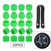 QitinDasen 20 Pieces 17 mm Car Wheel Nut Covers, Universal