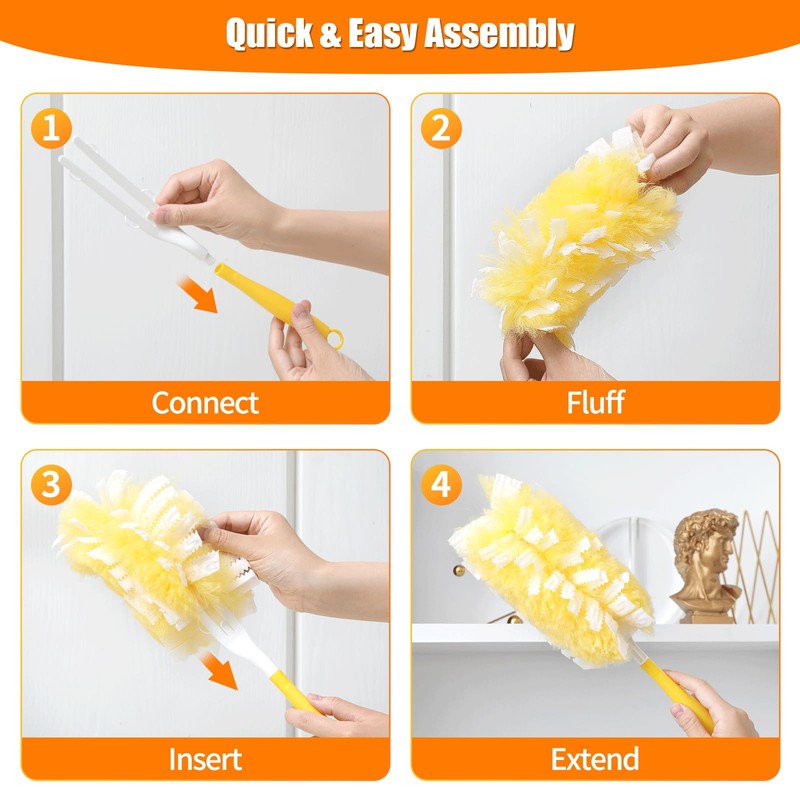 Senowi 60 Count 360° Heavy Duty Duster Refills Compatible with