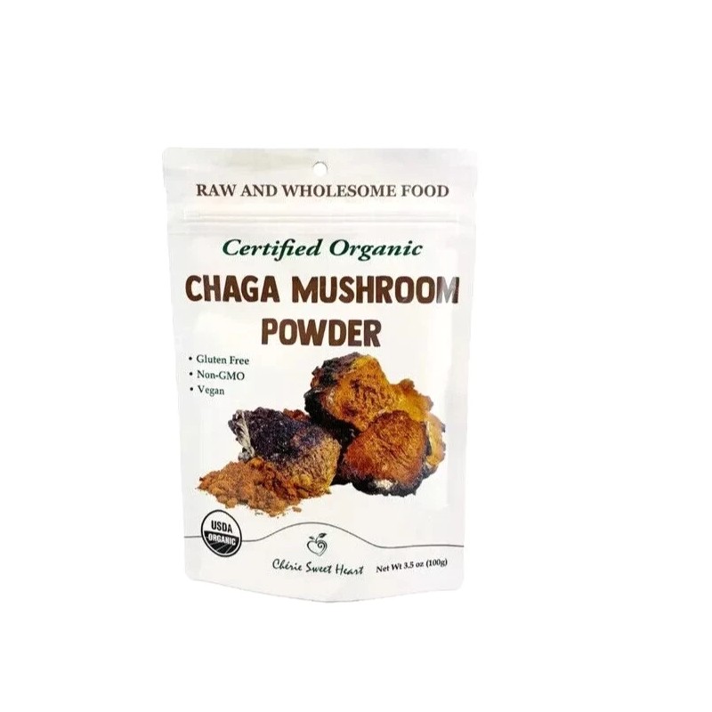 Cherie Sweet Heart Certified Organic Chaga Mushroom Powder Tea Supplement