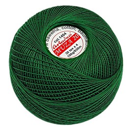 Luxurious Feel Crochet and Knitting Size 20, Fine Thread (908yd / 830m) Cotton Crochet Yarn (3.52oz / 100g) (Forest 1404)