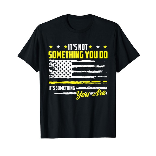 911 American Flag Dispatch-er USA Thin Gold Line Operator T-Shirt