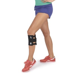 VITALmaxx Akupressur Knie Bandage Für Rückenbeschwerden | Lindert Rücken Schmerzen Mit Chinesischer Akupressur Technik | Kniebandage Damen Herren Individuell Anpassbar [Schwarz]