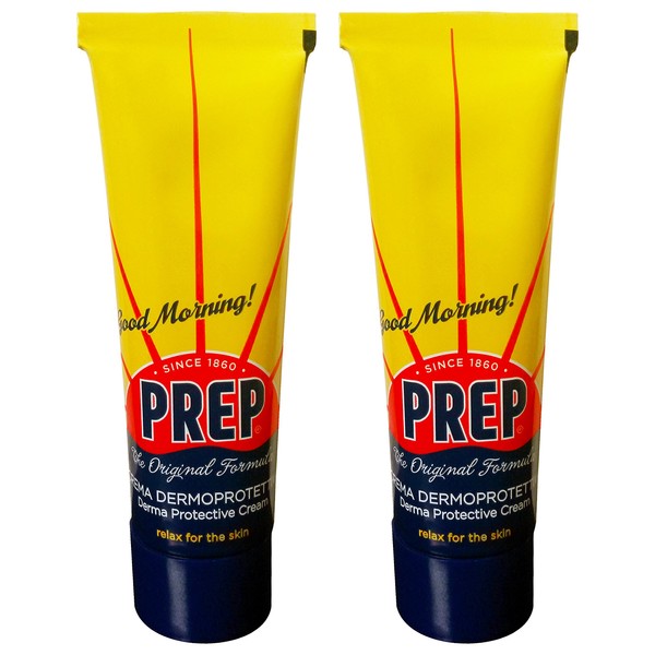 PREP Derma Protection Cream Paraben Free - 2.54 Liquid Ounces (75ml) Tubes (Pack of 2) [Italian Import]