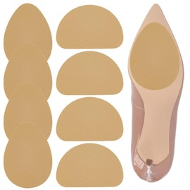SOFPLATE 4 Pairs 2 Styles Heel Non Slip Grips Bottom Shoe Protector Bottom Sole Tan Silicone Teardrop Arch Adhesive Texture Replacement Repair Covers Pads for High Heel Shoes Wear Resistant Outdoors