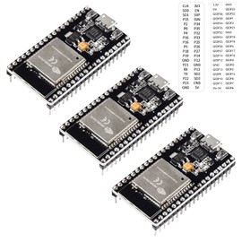 3Pcs ESP32 Development Board CP2102 Chip 38Pin Narrow Version WiFi + Bluetooth Microcontroller Dual Cores ESP-32 ESP-32D Board ESP-WROOM-32 2 in 1 Dual Core Low Power Consumption ESP-32
