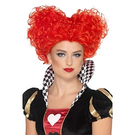 Smiffy's 48853 Heart Wig, Womens, Red, One Size