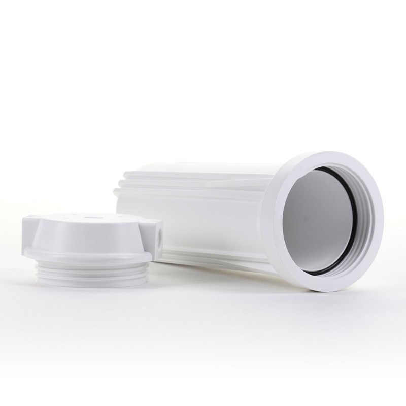 Hydronix HF2-10WHWH14, 10" White Housing with White Flat Cap For