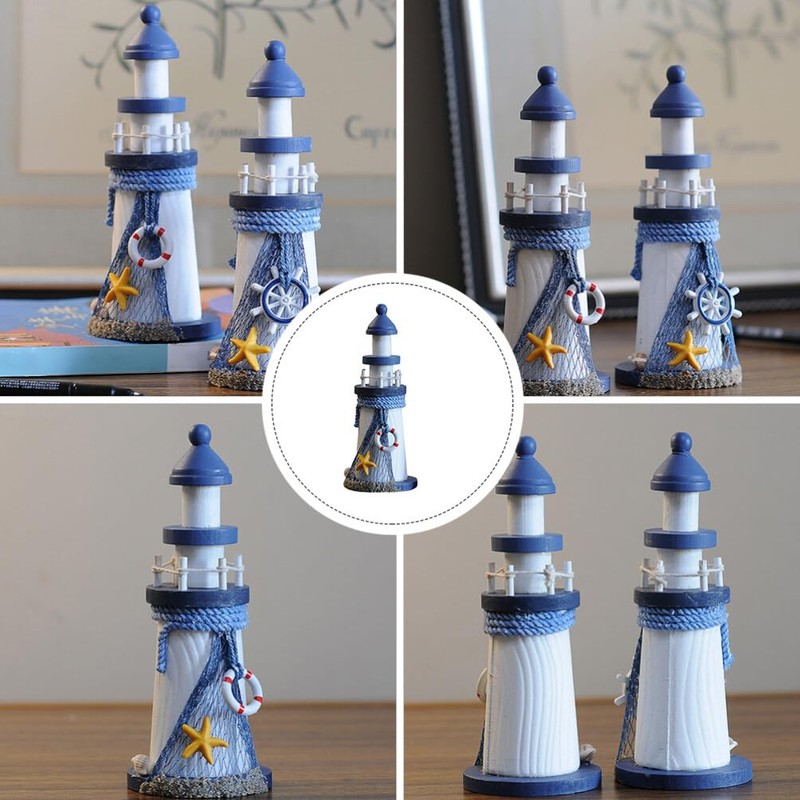 Ciieeo 1pc Lighthouse Outdoor Decor: Garden Lighthouse - Nautical Decor