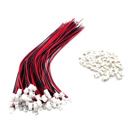 60 Pairs MX 1.25mm Pitch Plug Socket Set, Micro MX JST 1.25mm 2 Pin Male and Female Connector Kit with 28AWG 150mm Cable for PCB Wiring