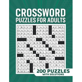 Crossword Puzzles for Adults: Cross Words Activity Puzzle Book: 200 Puzzles with Solutions