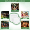 ECONX 10 Inch Disposable Sugarcane Bagasse Plates Large Round Paper