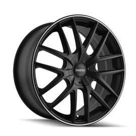 TOUREN TR60 (3260) BLACK Wheel with Matte MACHINED Ring (0 x 7.5 inches /5 x 110 mm, 42 mm Offset)